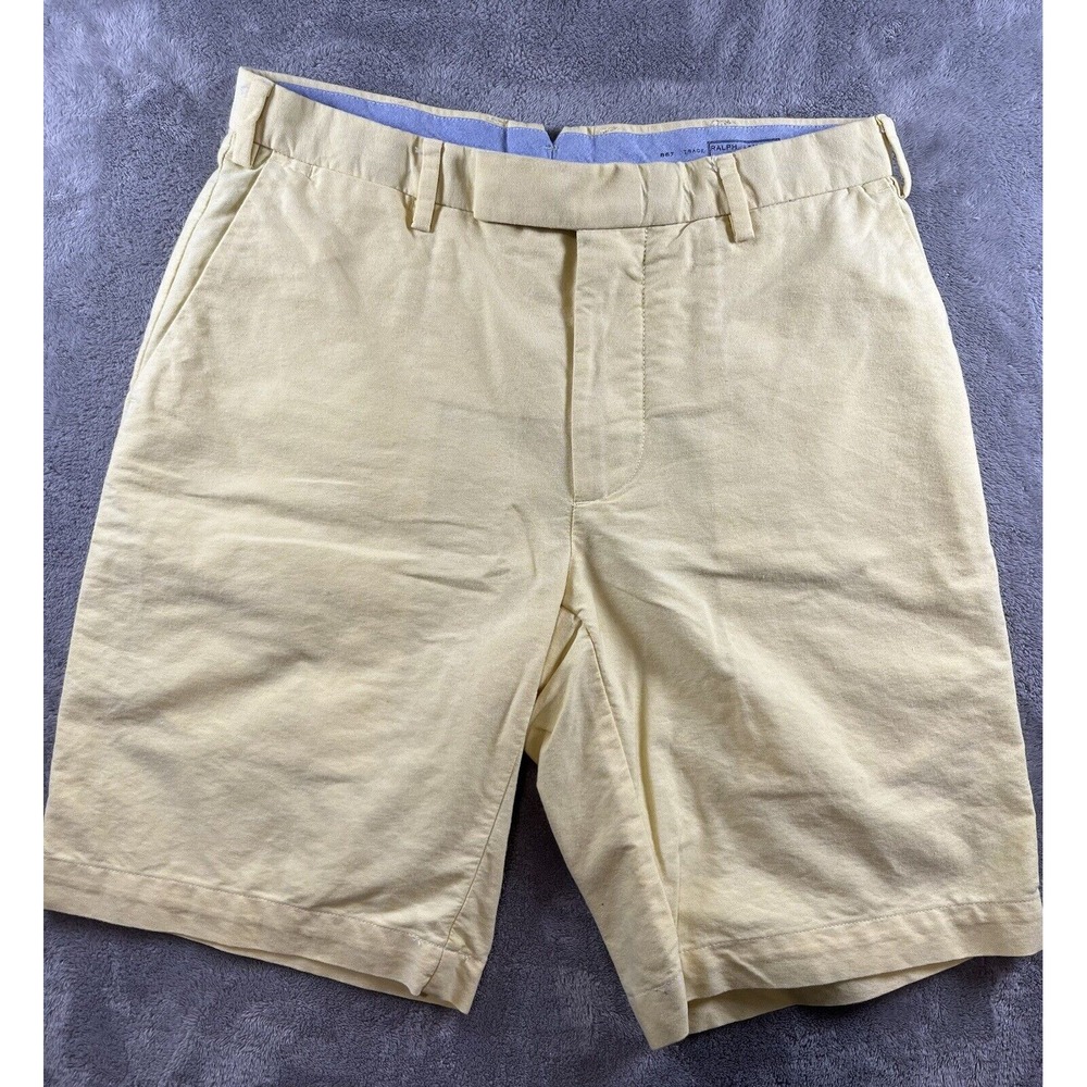 Polo Ralph Lauren Mens Chino Shorts sz 31 Yellow Casual‎ Preppy Resort Academia